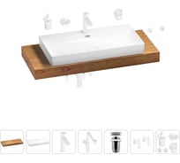 Комплект мебели с раковиной Wellsee Genuine Tree 201019795