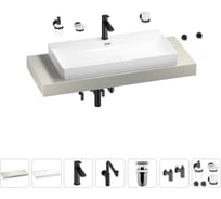 Комплект мебели для ванной комнаты с раковиной Wellsee Genuine Tree 201019772