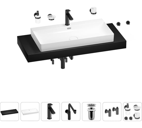 Комплект мебели с раковиной Wellsee Genuine Tree 201019822 1