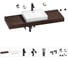 Комплект мебели для ванной комнаты с раковиной Wellsee Genuine Tree 201019747 1