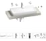 Комплект мебели для ванной комнаты с раковиной Wellsee Genuine Tree 201019776 1