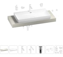 Комплект мебели для ванной комнаты с раковиной Wellsee Genuine Tree 201019775