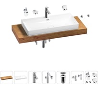 Комплект мебели с раковиной Wellsee Genuine Tree 201019791