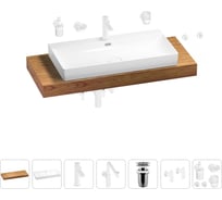 Комплект мебели с раковиной Wellsee Genuine Tree 201019800