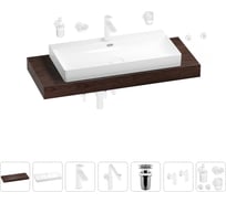 Комплект мебели для ванной комнаты с раковиной Wellsee Genuine Tree 201019805