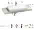 Комплект мебели для ванной комнаты с раковиной Wellsee Genuine Tree 201019834 1