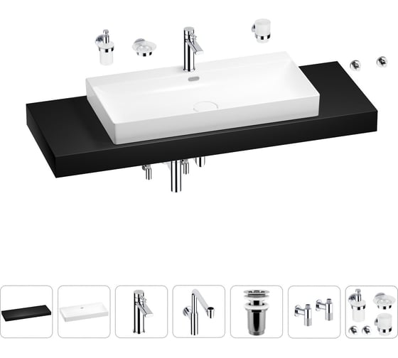 Комплект мебели с раковиной Wellsee Genuine Tree 201019886 1