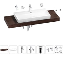 Комплект мебели для ванной комнаты с раковиной Wellsee Genuine Tree 201019866