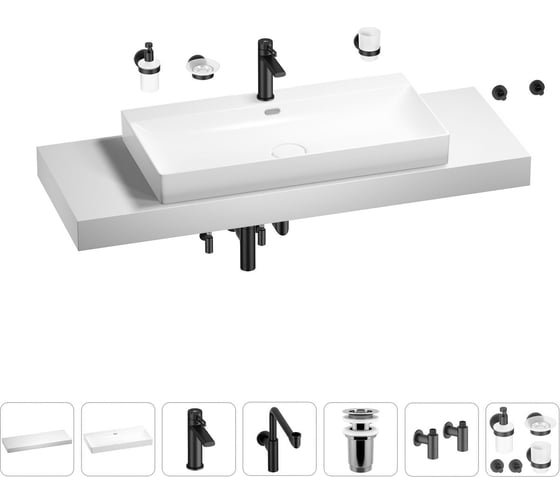 Комплект мебели с раковиной Wellsee Genuine Tree 201019877 1