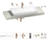 Комплект мебели для ванной комнаты с раковиной Wellsee Genuine Tree 201019839 1