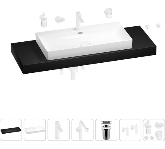 Комплект мебели с раковиной Wellsee Genuine Tree 201019890 1