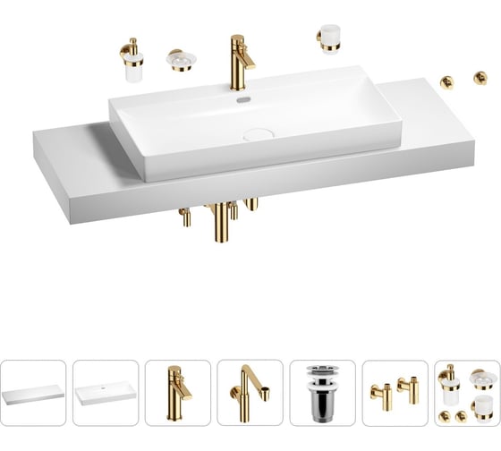 Комплект мебели с раковиной Wellsee Genuine Tree 201019878 1