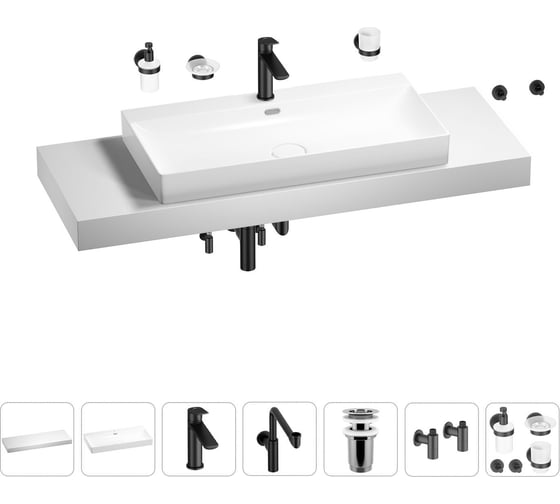Комплект мебели с раковиной Wellsee Genuine Tree 201019872 1
