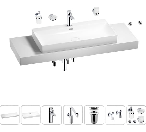 Комплект мебели с раковиной Wellsee Genuine Tree 201019876 1