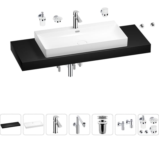 Комплект мебели с раковиной Wellsee Genuine Tree 201019881 1