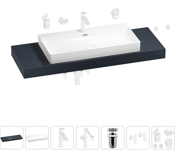 Комплект мебели с раковиной Wellsee Genuine Tree 201019845 1