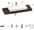 Комплект мебели для ванной комнаты с раковиной Wellsee Genuine Tree 201019864 1
