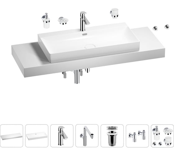 Комплект мебели с раковиной Wellsee Genuine Tree 201019871 1