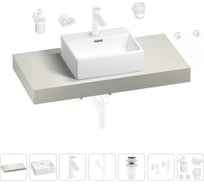 Раковина Wellsee 43 см со столешницей 100 смGraceful Proв наборе 10 в 1 201012215