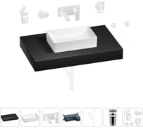 Раковина Wellsee 42 см со столешницей 80 смPure BY201010795 в наборе 9 в 1 201010795