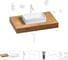 Раковина Wellsee 42 см со столешницей 80 см Pure BY 201010745 в наборе 10 в 1 1