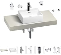 Раковина Wellsee 43 см со столешницей 100 смGraceful Proв наборе 10 в 1 201012211
