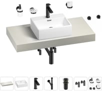 Раковина Wellsee 43 см со столешницей 100 смGraceful Proв наборе 10 в 1 201012212