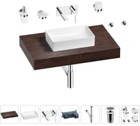 Раковина Wellsee 42 см со столешницей 80 смPure BY201010766 в наборе 9 в 1 201010766