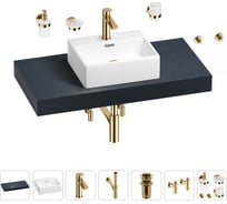 Раковина Wellsee 43 см со столешницей 100 смGraceful Proв наборе 10 в 1 201012223