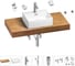 Раковина Wellsee 43 см со столешницей 100 см Graceful Pro 201012231 в наборе 10 в 1 1