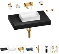 Раковина Wellsee 42 см со столешницей 80 смPure BY201010798 в наборе 9 в 1 201010798