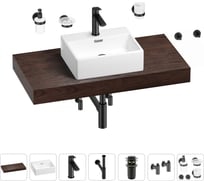 Раковина Wellsee 43 см со столешницей 100 смGraceful Proв наборе 10 в 1 201012242