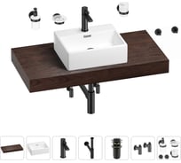 Раковина Wellsee 43 см со столешницей 100 смGraceful Proв наборе 10 в 1 201012247