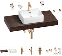 Раковина Wellsee 43 см со столешницей 100 смGraceful Proв наборе 10 в 1 201012249