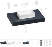 Раковина Wellsee 42 см со столешницей 80 см Pure BY 201010740 в наборе 9 в 1