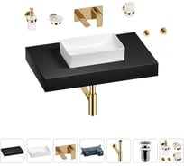 Раковина Wellsee 42 см со столешницей 80 смPure BY201010793 в наборе 9 в 1 201010793