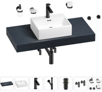 Раковина Wellsee 43 см со столешницей 100 смGraceful Proв наборе 10 в 1 201012222