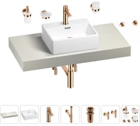 Раковина Wellsee 43 см со столешницей 100 смGraceful Proв наборе 10 в 1 201012219