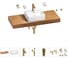 Раковина Wellsee 43 см со столешницей 120 см Graceful Pro 201012293 в наборе 10 в 1 1