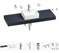 Раковина Wellsee 43 см со столешницей 140 см Graceful Pro 201012346 в наборе 10 в 1
