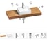 Раковина Wellsee 43 см со столешницей 120 см Graceful Pro 201012291 в наборе 10 в 1 1
