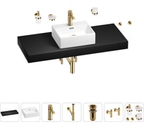 Раковина Wellsee 43 см со столешницей 120 см Graceful Pro 201012328 в наборе 10 в 1