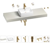 Раковина Wellsee 43 см со столешницей 140 смGraceful Proв наборе 10 в 1 201012333