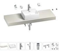 Раковина Wellsee 43 см со столешницей 140 смGraceful Proв наборе 10 в 1 201012331