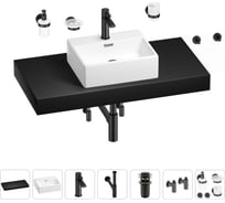 Раковина Wellsee 43 см со столешницей 100 смGraceful Proв наборе 10 в 1 201012267