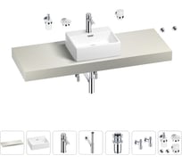 Раковина Wellsee 43 см со столешницей 140 смGraceful Proв наборе 10 в 1 201012336