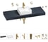Раковина Wellsee 43 см со столешницей 140 см Graceful Pro 201012343 в наборе 10 в 1 1