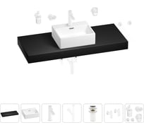 Раковина Wellsee 43 см со столешницей 120 см Graceful Pro 201012330 в наборе 10 в 1