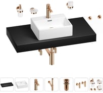 Раковина Wellsee 43 см со столешницей 100 смGraceful Proв наборе 10 в 1 201012269