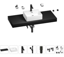 Раковина Wellsee 43 см со столешницей 120 см Graceful Pro 201012327 в наборе 10 в 1